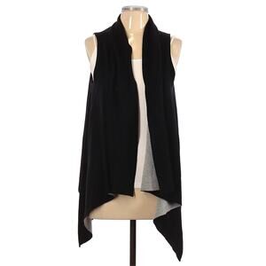 J. McLaughlin black sleeveless open cardigan knit sweater SIZE MEDIUM / LARGE